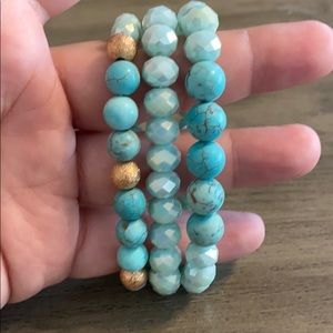 Turquoise bracelet stack! Never worn!